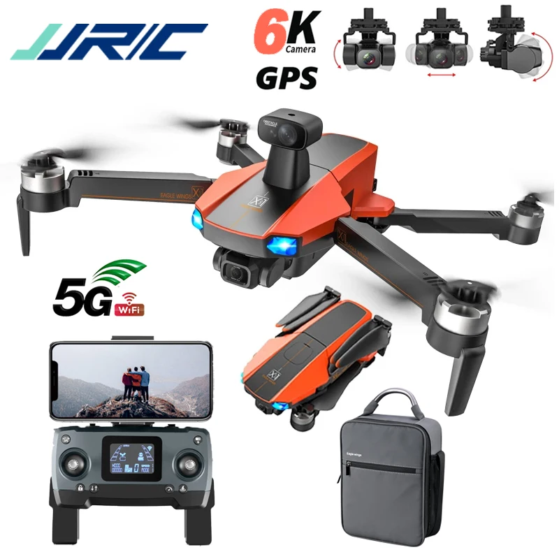 

JJRC X22 Brushless Motor RC Drone GPS Positioning 3-Axis Gimbal 6K Dual HD Camera Foldable Obstacle Avoidance Quadcopter Drones