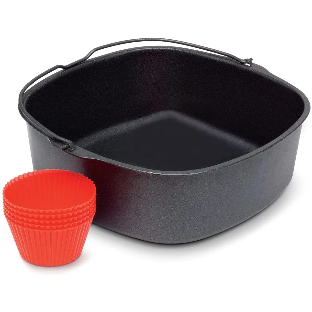 

Air Fryer Non-Stick Baking Pan for Philips Airfryer,Power Airfryer,Silicone Oven Mitts Air Fryer Accessories 7Inch