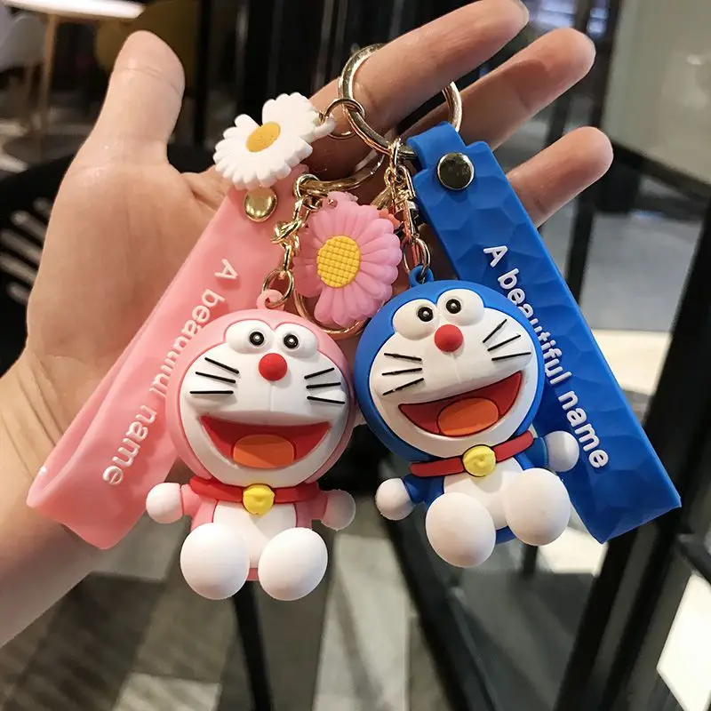 

Мультяшный брелок Doraemon, женский брелок с милой машинной кошкой, креативная кукла, автомобильный брелок с подвеской, подарок для пары, новинка 2023