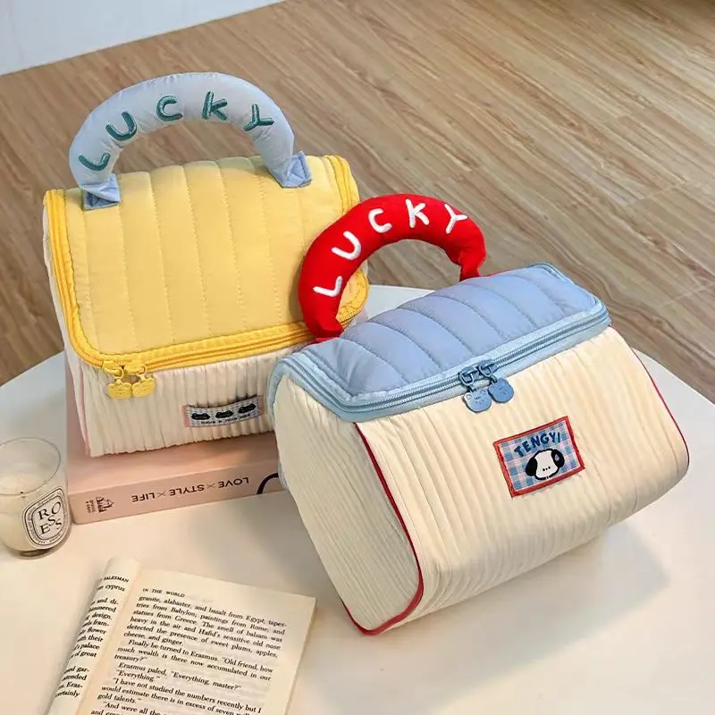 Большая косметичка милая Дамская для женщин сумка туалетных принадлежностей