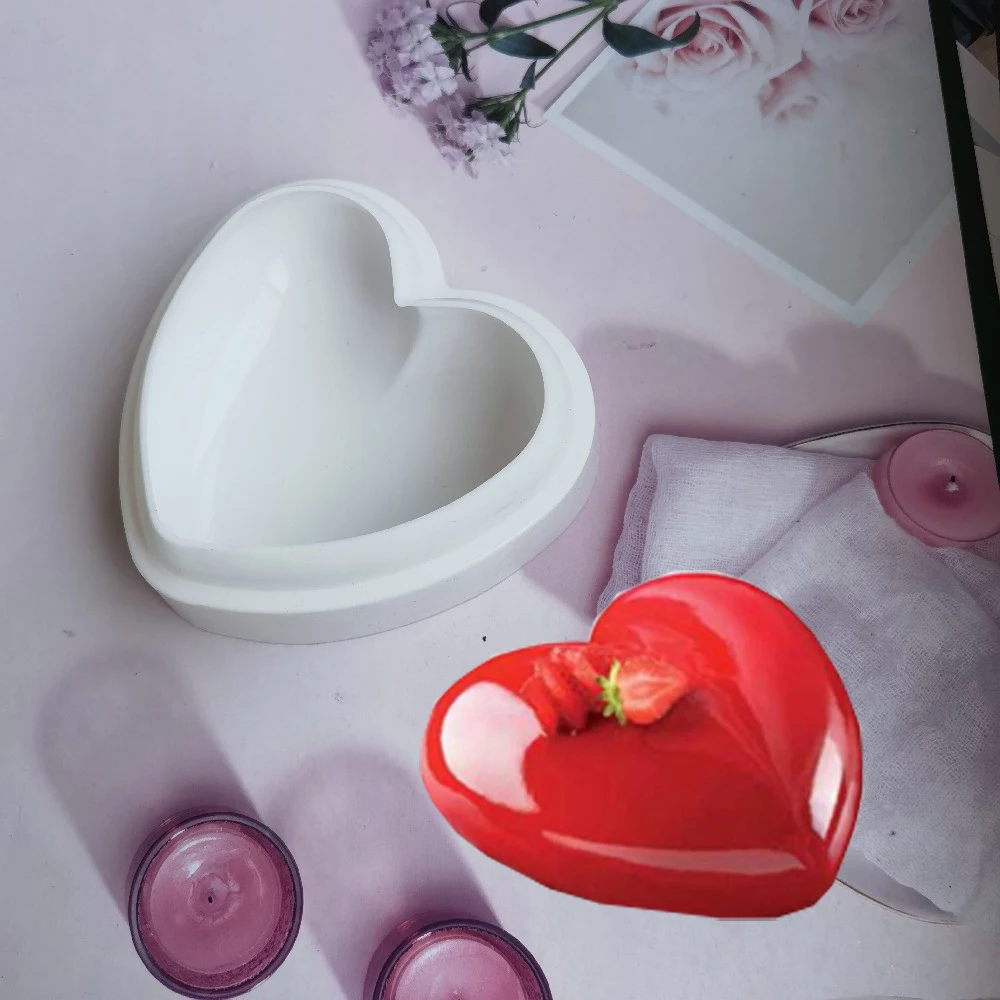 

Love-Heart Shape Silicone Mold Heart Mousse Mould Chocolate Ice Cream Dessert Mouler Cake Decorating Tools Kitchen Accessories