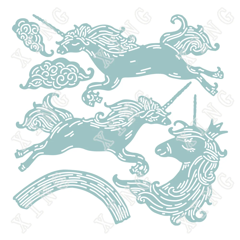 

Unicorns 2022 New Metal Cutting Dies for Diy Scrapbooking Crafts Stencils Maker Photo Album Template Handmade Decoration