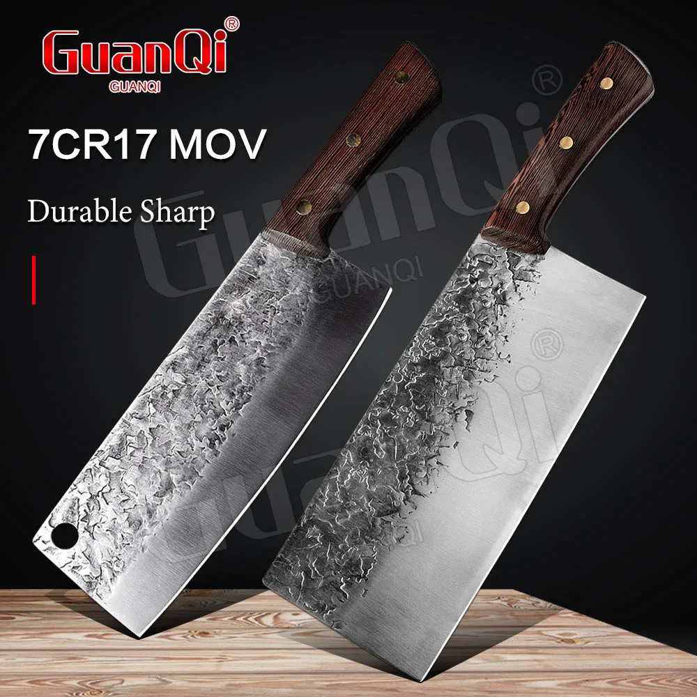 

Handmade Forged Chopping Knives Cleaver Slaughter Butcher Knife Full Tang Chef Knife Stainless Steel Slicing Knife Bone Chopper