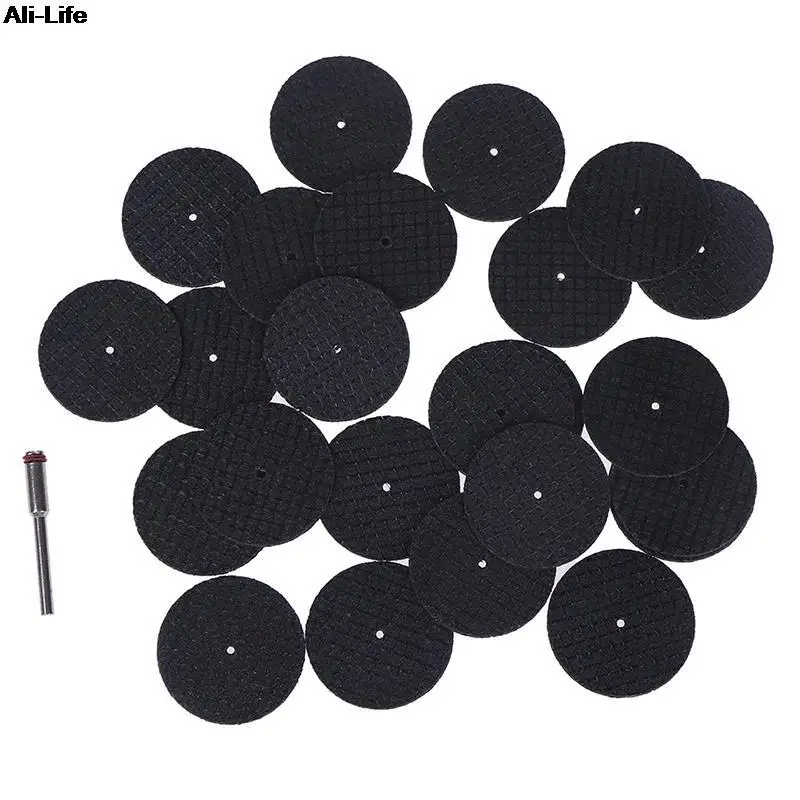 

25pcs Saw Blade + 1pcs Connection Clamp Fiberglass Reinforced Cut Off Wheel Disc W/ 1 Mandrel 1/8" Fit FOR Dremel Tool