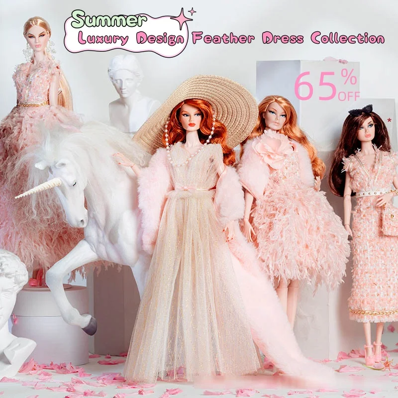 Фото 1/6 Роскошный дизайн Feather Dress Series Little Fragrance Dress Set 30 см Супермодель Кукла Повседневный нарядный комплект для FR PP BABI Xinyi №1