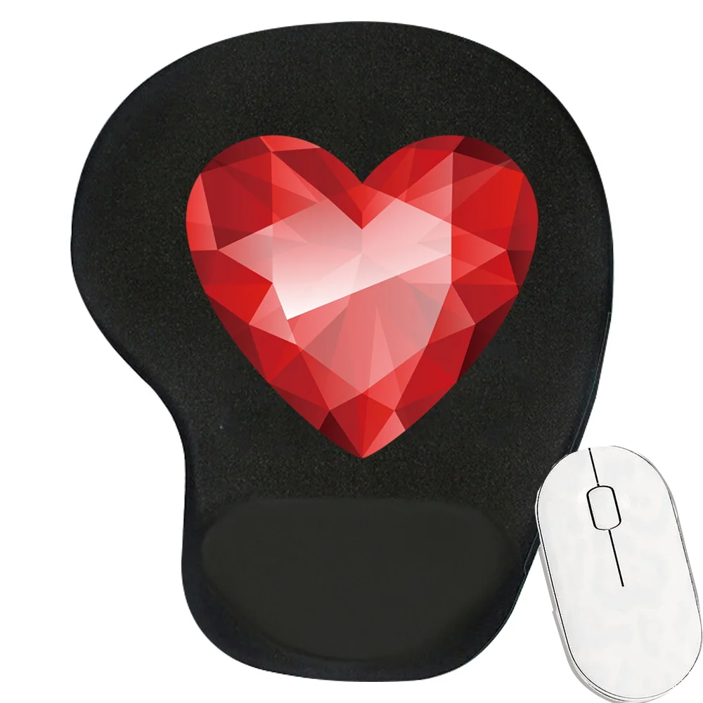 Коврик для мыши черного цвета мягкий гладкий тонкий нескользящий с принтом Love