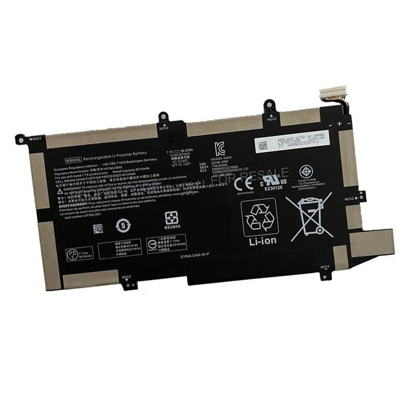 Новый оригинальный аккумулятор WS04XL для HP Spectre x360 14t-ea HSTNN-DB9Z L97357-005 7 V 66.52Wh - купить по