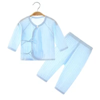 baby underwear summer thin section boneless newborn clothes set long sleeved air conditioning clothes baby pajamas summer