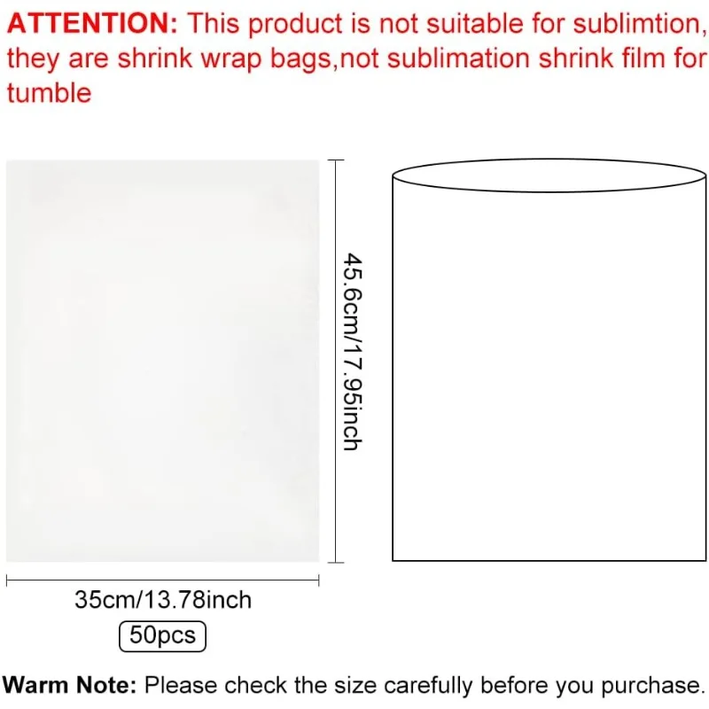 50 шт. термоусадочные пакеты из ПВХ 14 х18 дюймов