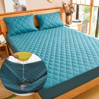 12color 100 waterproof bed cover quilting process mattress protector queen size protege mattress covers fitted bed sheet