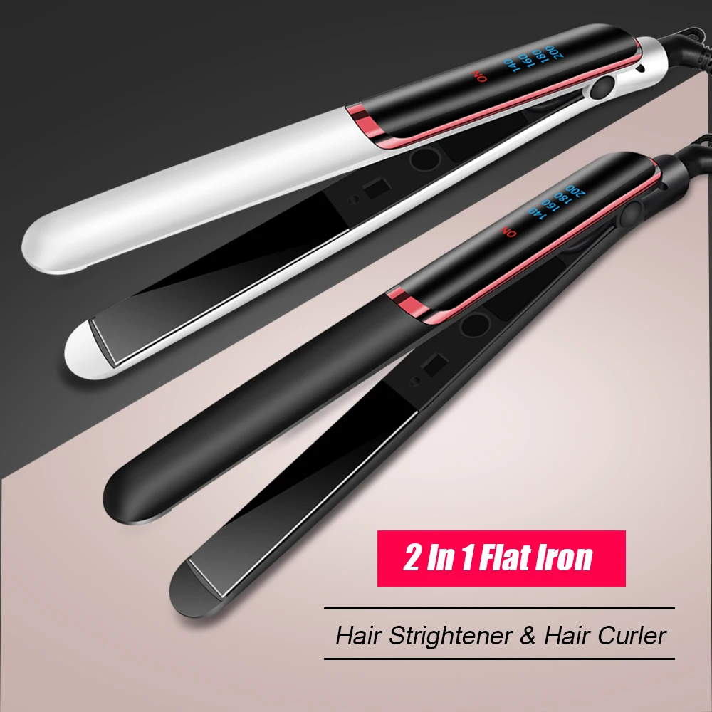 

Flat Iron Hair Straightening Professional Negative Ion Electric Splint Hair Straightener Curling Straightening Irons