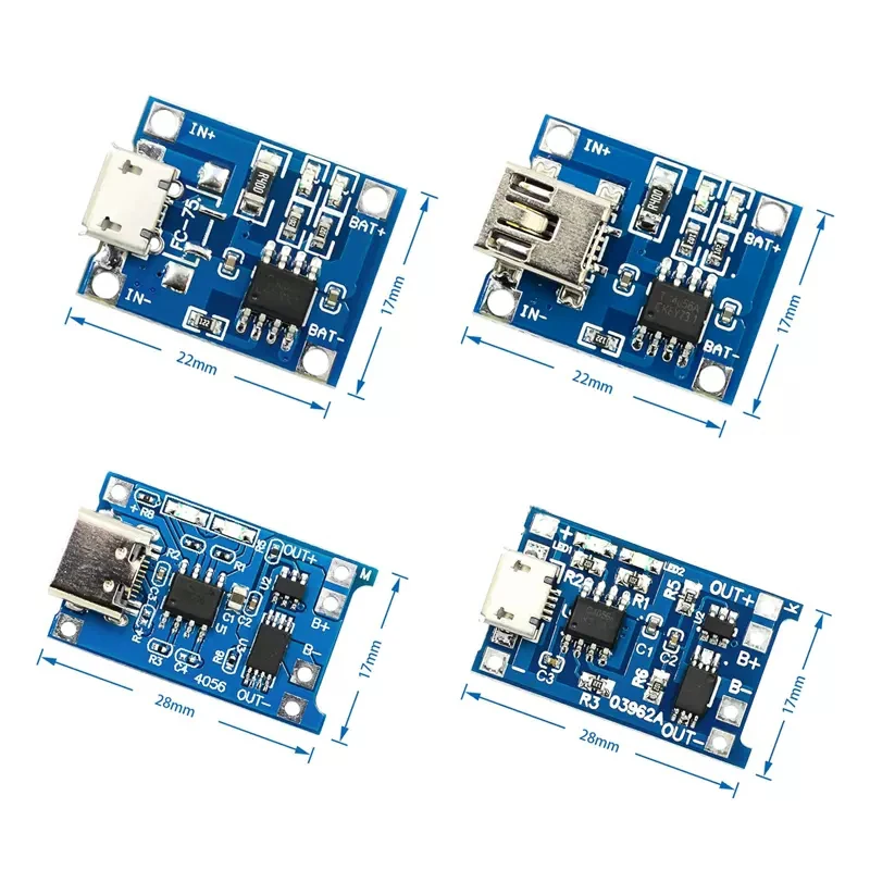 5 шт. зарядная плата TP4056 с Micro USB В 1A 18650