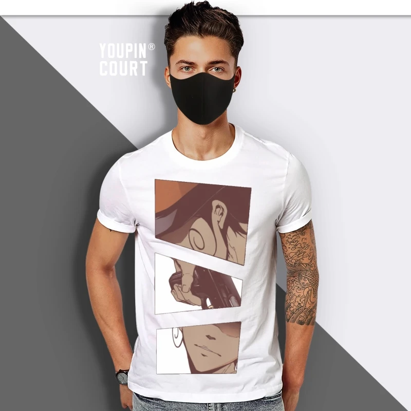 

HITMAN REBORN T-Shirts for Men Adult Reborn Comic Strip Funny Crewneck Cotton T Shirt
