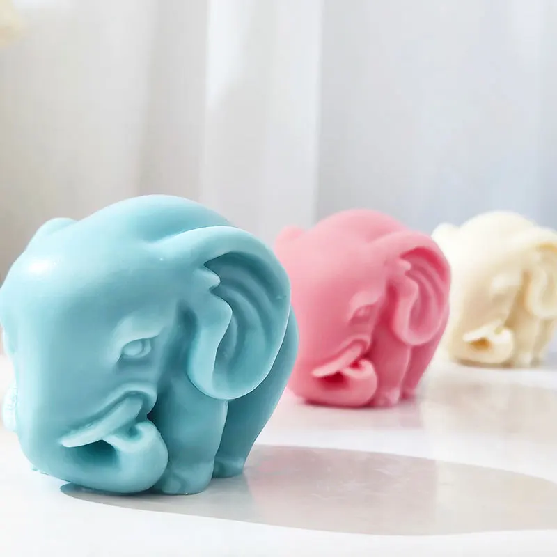 

New Lovely Elephant Silicone Mold Gypsum form DIY Handmade Aromatherapy Candle Ornaments Handicrafts Soap Mold Hand Gift Making