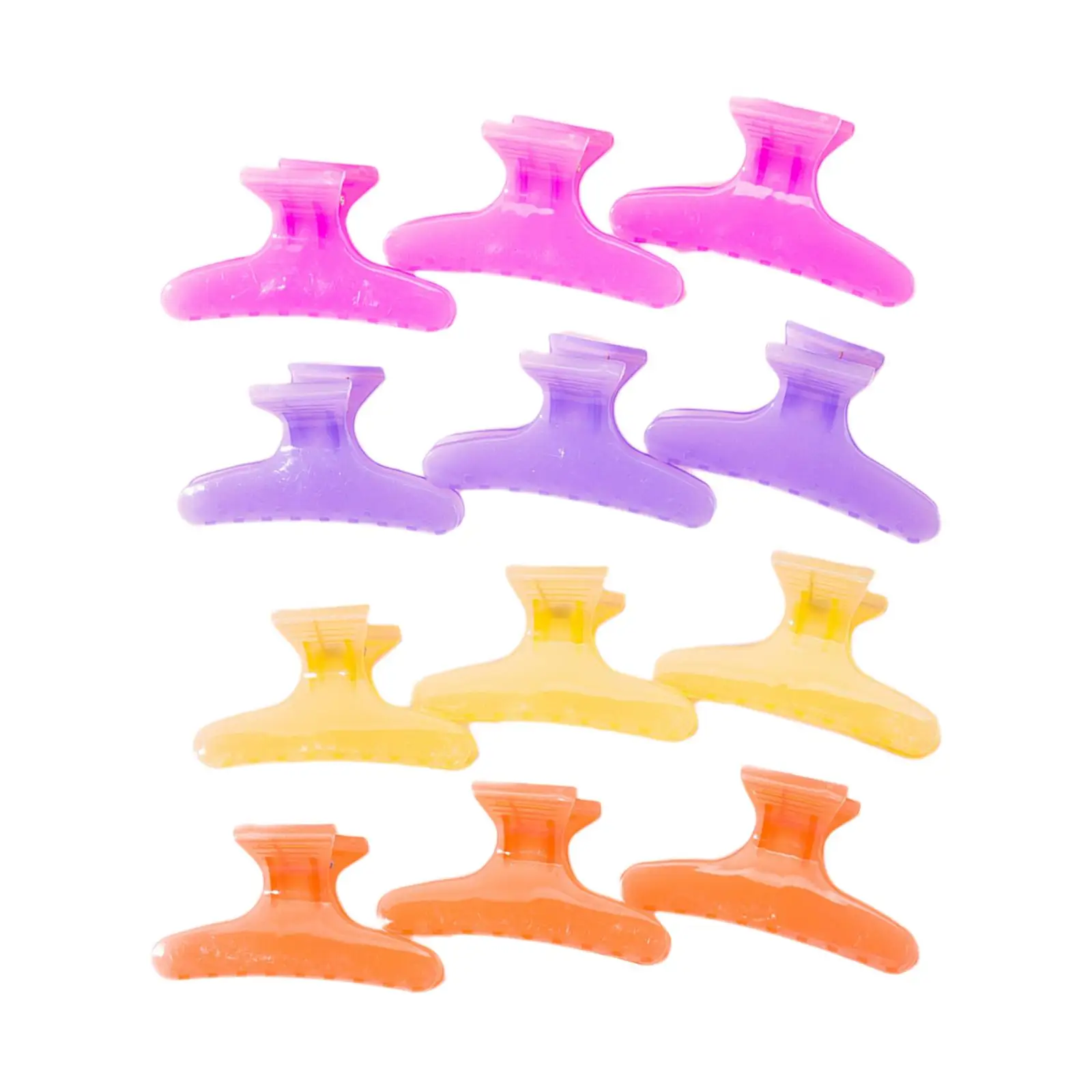 

12x Professional Sectioning Clamps Hairstyle Fixing Tools Barrettes Hair clips claw for Makeup Coloring Stylists Hairdressers