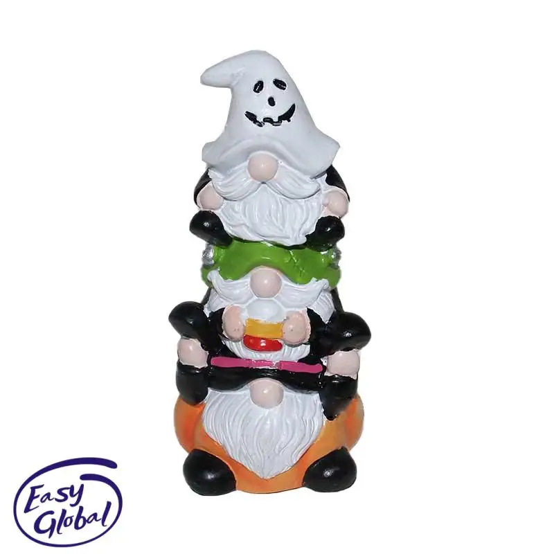 

Halloween Stacking Rohan Garden Gnome Outdoor Decor Solar Statues Mushroom House Resin Sculpture Figurines Ornament