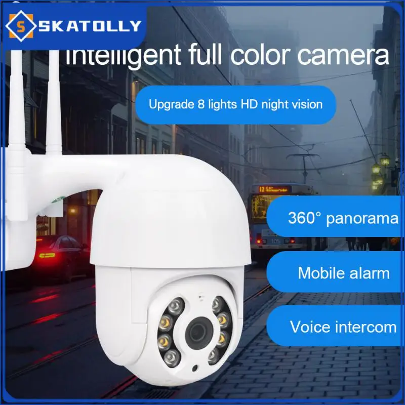 

WiFi IP Camera Motion Detect Auto-Tracking PTZ 4X Zoom 2-Way Audio P2P Waterproof CCTV Security Outdoor Dome Cam