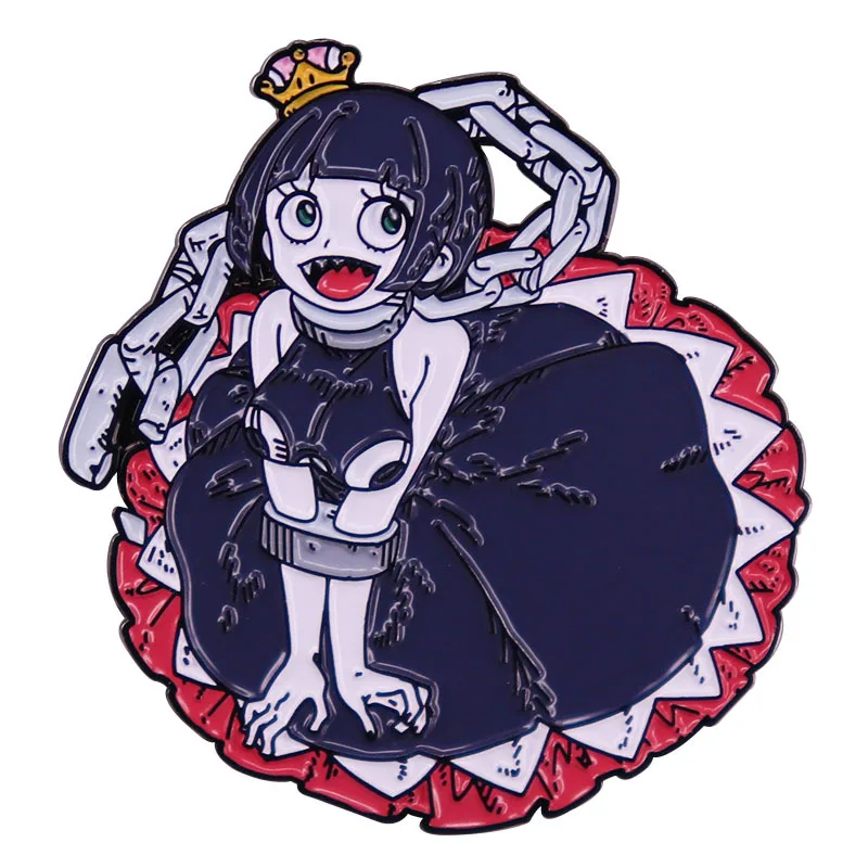 

Girl in chains Jewelry gift pin wrap garment lapel Fashionable creative cartoon brooch lovely enamel badge clothing accessories