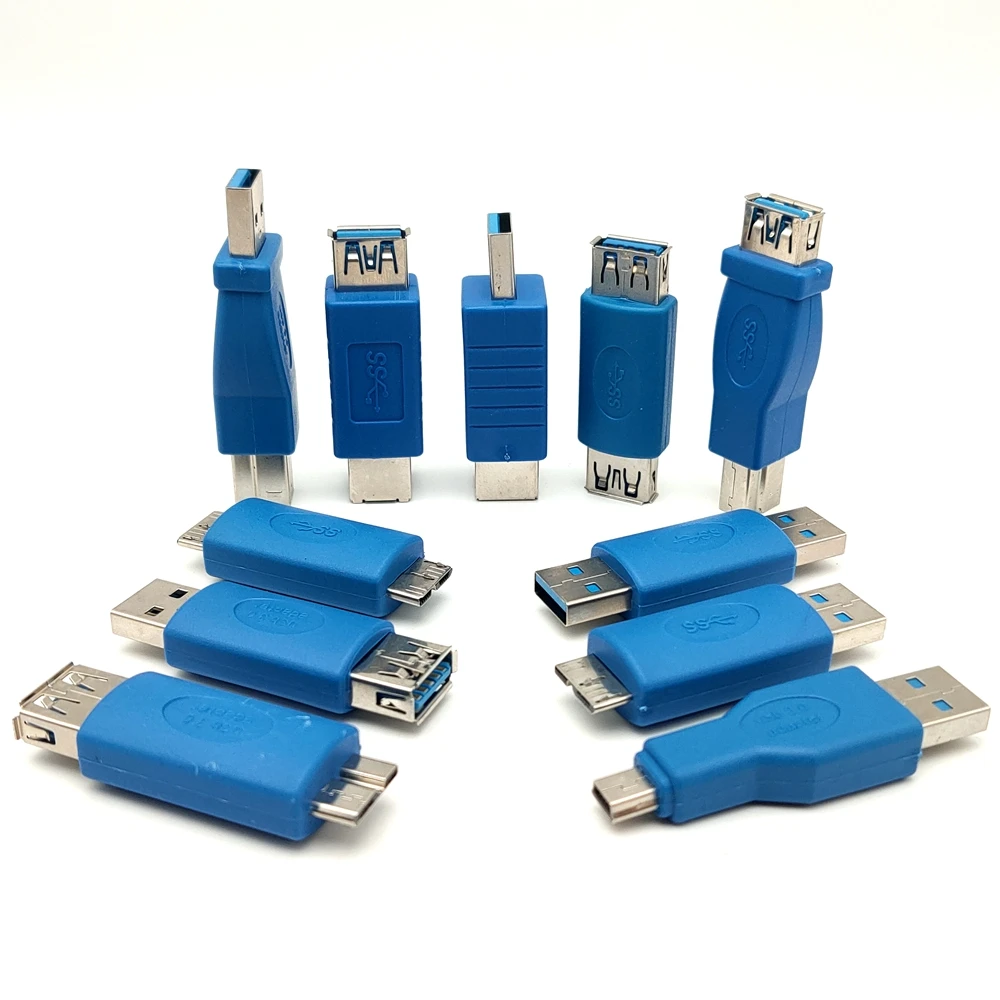 1PCS USB 3 0 Adapter Typ A zu B oder Micro Mini Und Männlichen Weiblichen Weiblich 90 grad