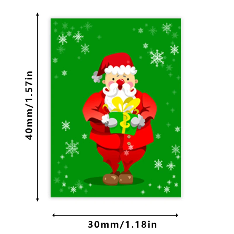 

500Pcs/Roll 3x4cm Merry Christmas Stickers Rectangle Adhesive Christmas Gift Box Decor Seal Stickers
