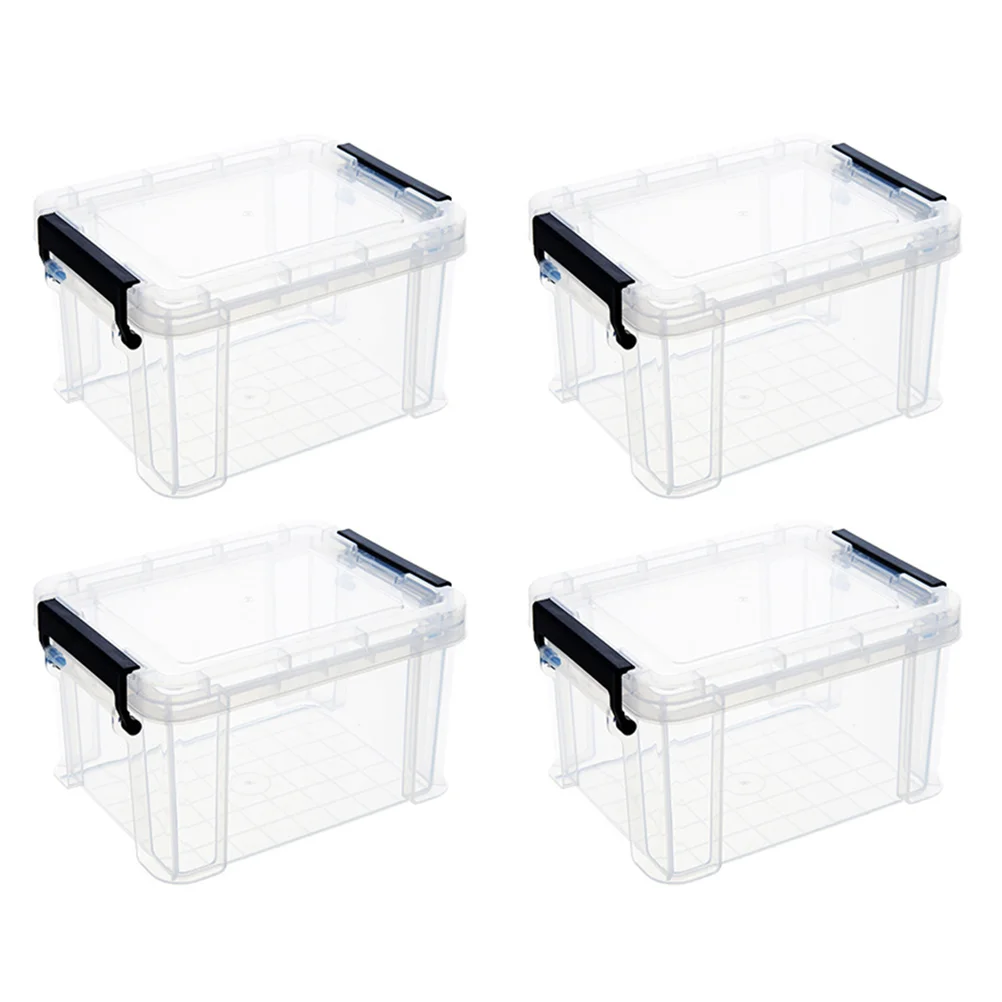 

Storage Box Mini Container Case Organizer Clip Clear Can Organziertote Containers Small Sundries Bin Makeup Contanier Items