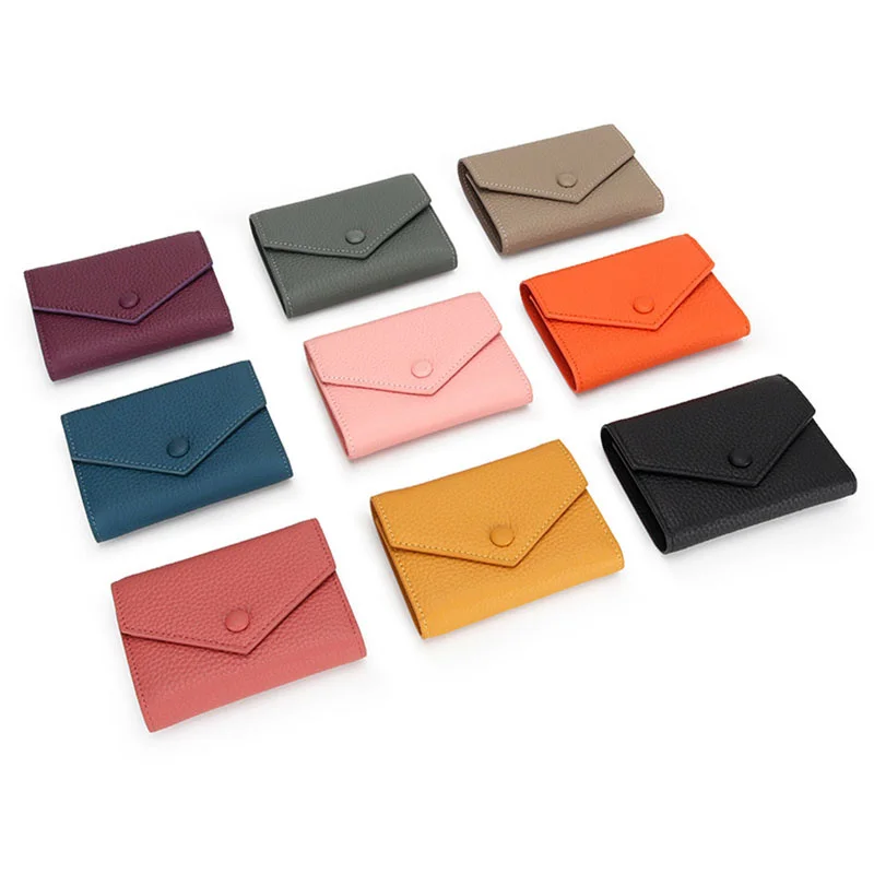 

Genuine Leather Mini Woman's Wallets Fashion Simple Wallet for Credit Card Women's Square Long Wallet Clutch Bag Womens Wallets