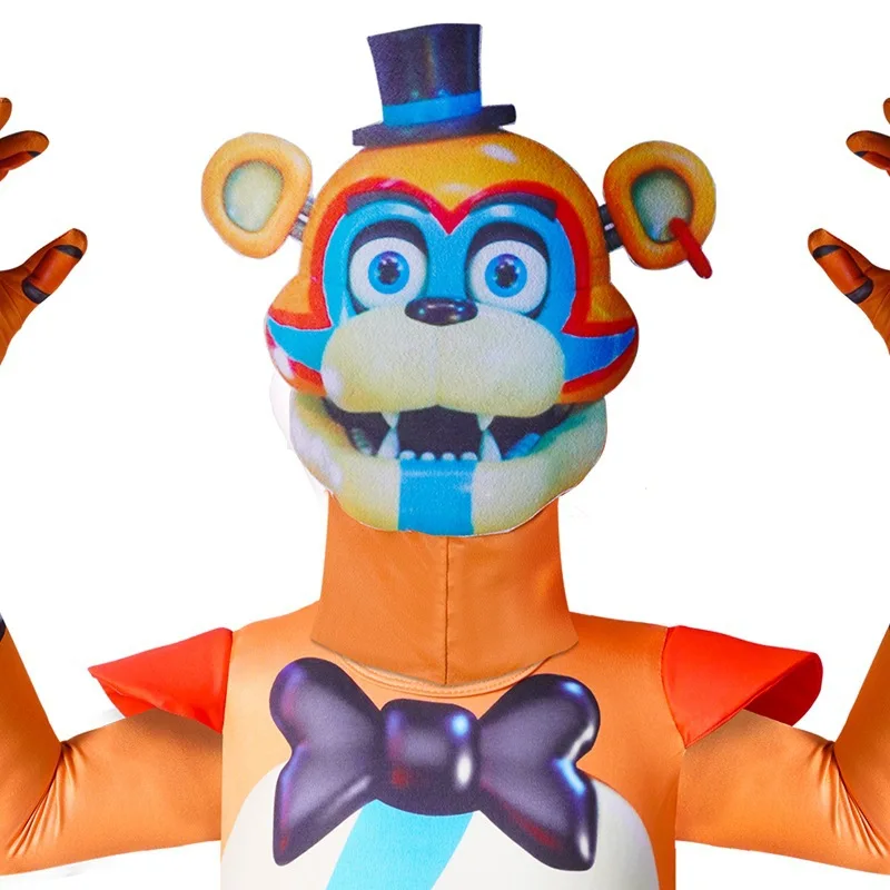 Детские костюмы на Хэллоуин для мальчиков аниме Sundrop FNAF Phantom Freddie одежда косплея