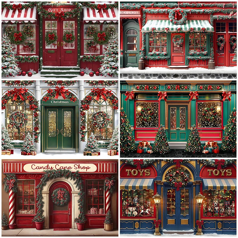 Mocsicka фотография Фон Рождество конфеты магазин зима снег Дети семейная