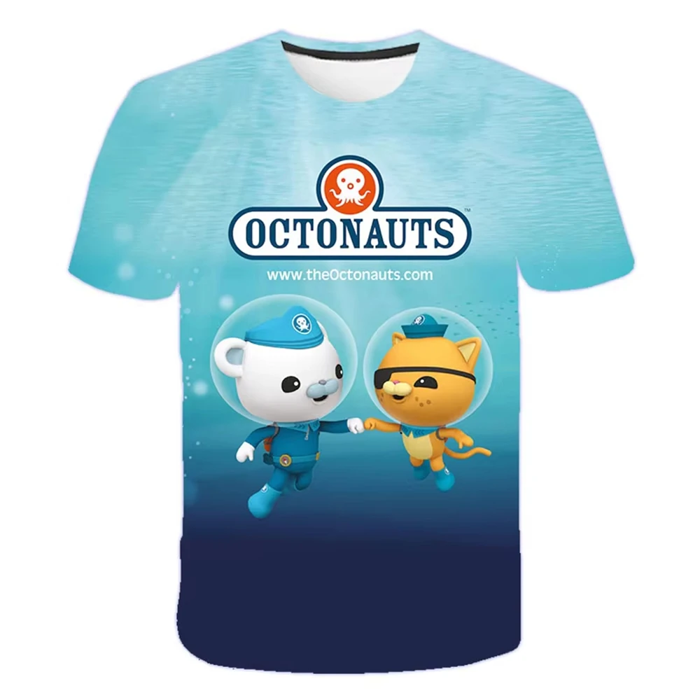 Футболка imprimé en 3D Kawaii Octonauts pour enfants dessin animé vêtements décontractés filles et gar Voi hauts