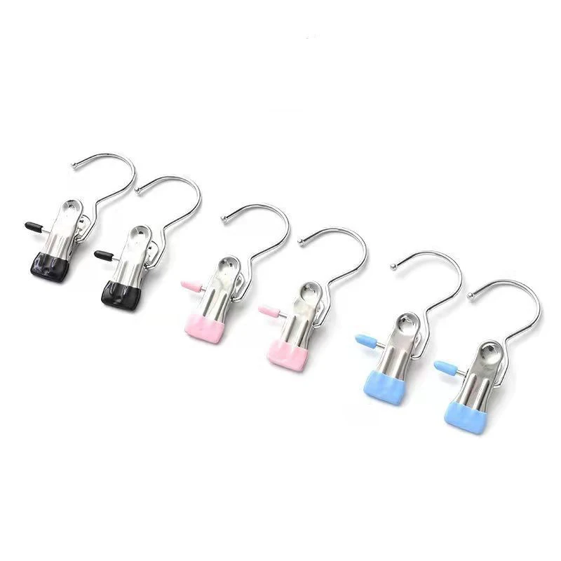 

2Pcs Boot Hanger for Closet, Laundry Hooks with Clips, Boot Holder, Hanging Clips, Portable Multifunctional Hangers Single Clips