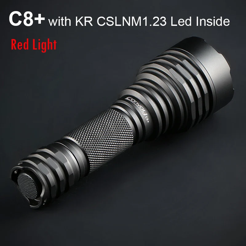 

Flashlight Convoy C8 Plus with KR CSLNM1.23 Red Light Linterna Led Lantern Hunting Torch 18650 Flash Light Work Light Lanterna