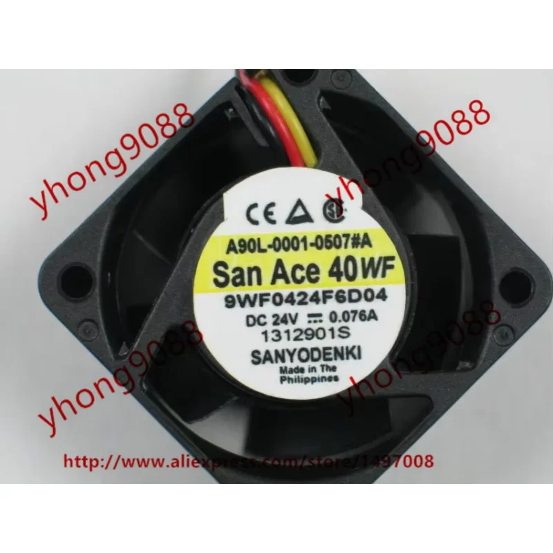 SANYO DENKI 9WF0424F6D04 Вентилятор охлаждения сервера постоянного тока 24 В 0 07 А 40x40x20 мм