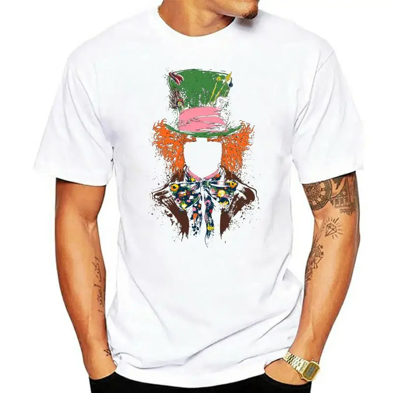 

Alice In The Wonderland T-Shirt, Mad Hatter T-Shirt, Inspired Design Top Hip Hop Clothing Cotton Short Sleeve T Shirt Top Tee