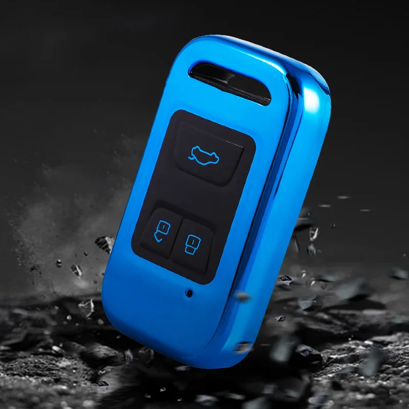 

NewFor Chery Tiggo 8 5X 4 Glx 7 2019 2020 Car Key Case Cover Soft TPU 3 Buttons Remote Control Protect Ring Auto Accessories