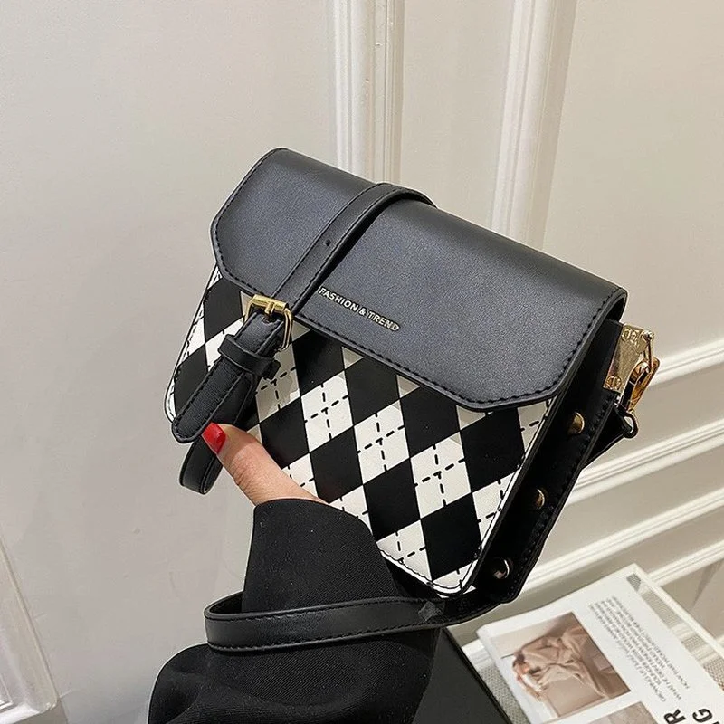

2022 Luxury Design Women Handbags and Purse Plaid Design Women Small Crossbody Bags Female Flap Bags Bolsa Mujer
