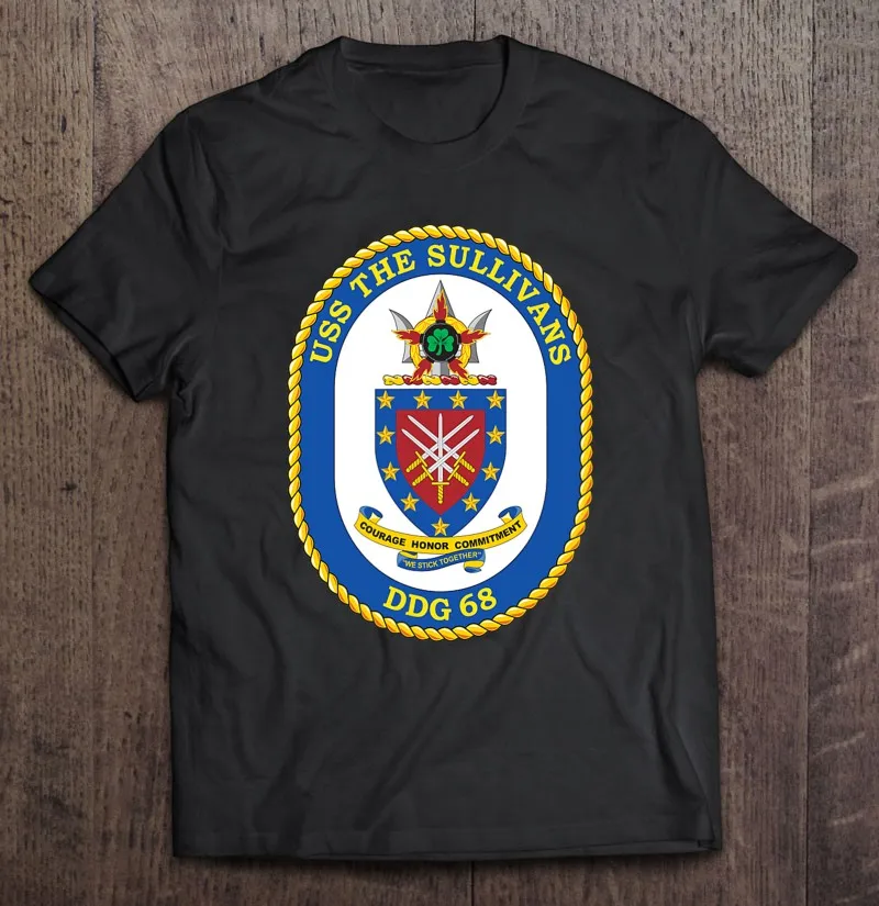 

Футболка Uss The Sullivans Ddg-68 Gift для мужчин, футболки с коротким рукавом, Мужская футболка оверсайз, мужские футболки