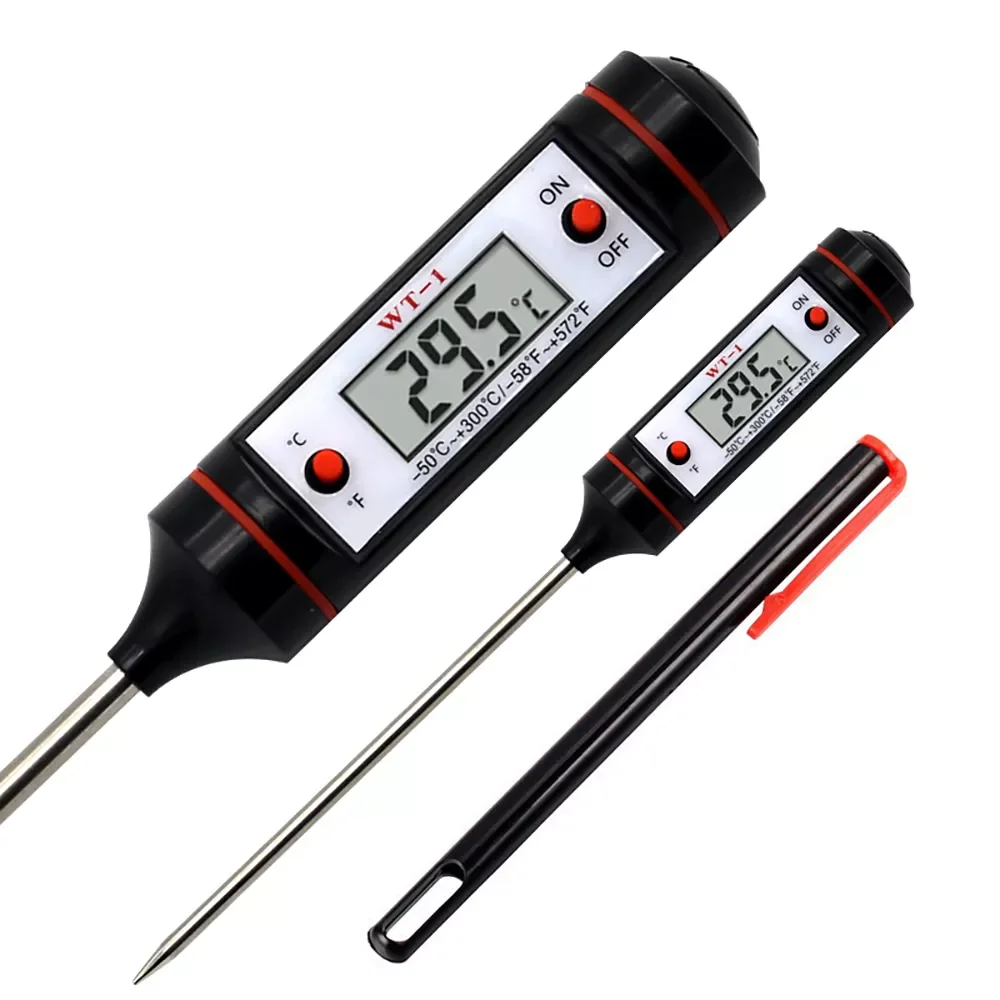 

Professional Digital Kitchen Thermometer Barbecue Water Oil Cooking Meat Food Thermometers 304 Stainless Steel Probe Tools