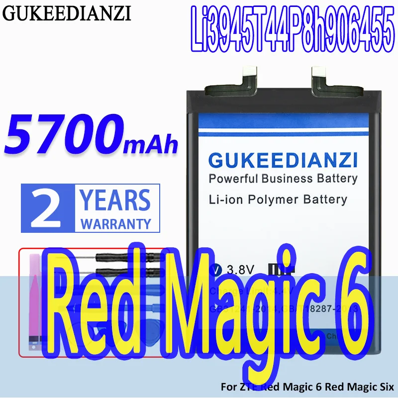 

GUKEEDIANZI Replacement Battery Li3945T44P8h906455 5700MAH for ZTE 906455 Nubia Red Magic 6 Magic6 Red Magic Six