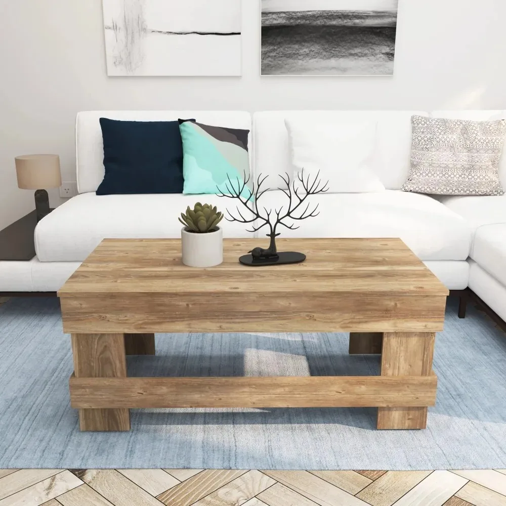 

Reclaimed Wood Coffee Table Restaurant Tables Natural Freight Free Side Living Room Furniture Home