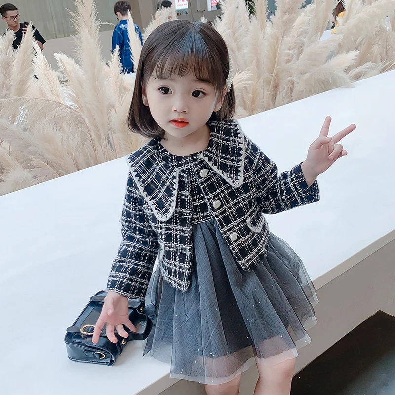 

Fashion 2-7yrs Baby Dress for Girls Gauze Dress Spring Autumn Fashionable Fluffy Princess Dress Casual Wear Kids Clothes Girls