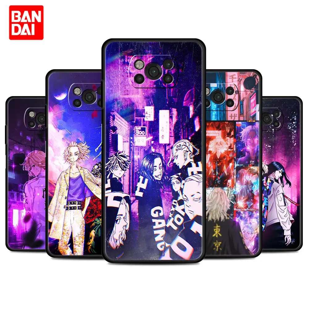 

Cartoon Tokyo Revengers Anime Case for Xiaomi Mi Poco X3 NFC Redmi Note 9s 9 9A 9C 8 10 11 9T 8T 10T Trend Cover Black Silicone