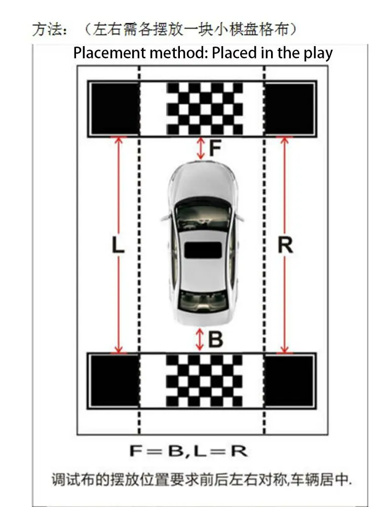 

4,4*1,2 м/1,6*1,2 м 2D 3D Автомобильная камера коррекция Калибровочная ткань для 3D 2D 360 градусов Surround вид с птицы панорамная система DVR
