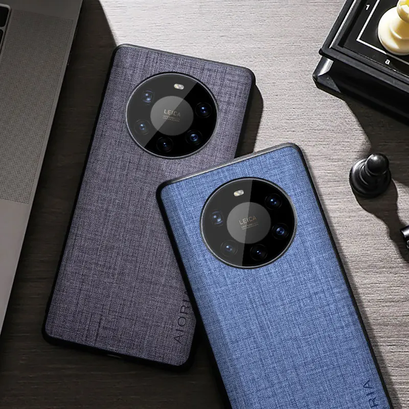 

Case For Huawei Mate 40 Pro Plus Premium Cloth Texture Business Style Simple Design Back Cover For Mate 40 pro phone case bumper