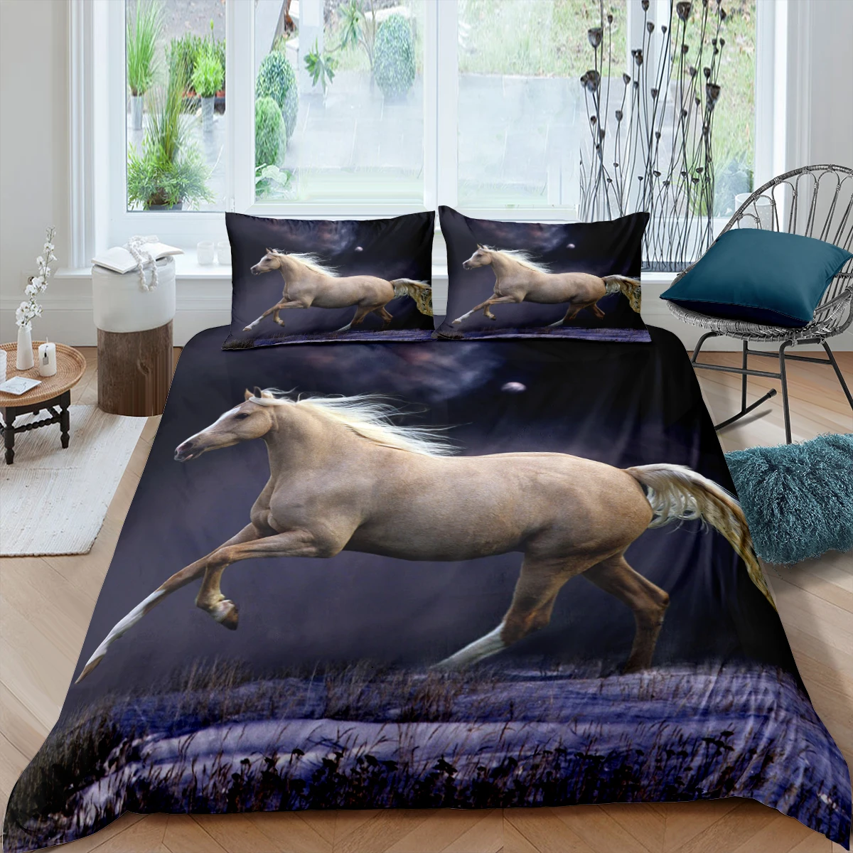 

Horses 3D Printed Duvet Cover Set Twin Full Queen King Bedding Set Soft Quilt Cover Animals Pattern Home Textile Bedroom Decor