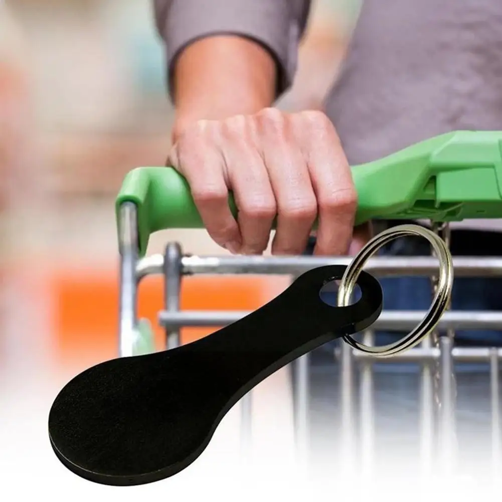 

Metal Diy Shopping Trolley Tokens Couple Chains Holder Coin Aluminum Hook Chain Decorative Rings Alloy Z3b3