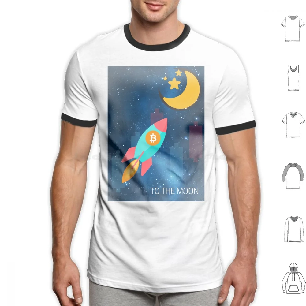 Футболка To The Moon 2 6Xl, хлопковая крутая футболка для биткоина, криптовалюты, эфирума, Сиба-арбуза, Мускусная монета, луна-Луна