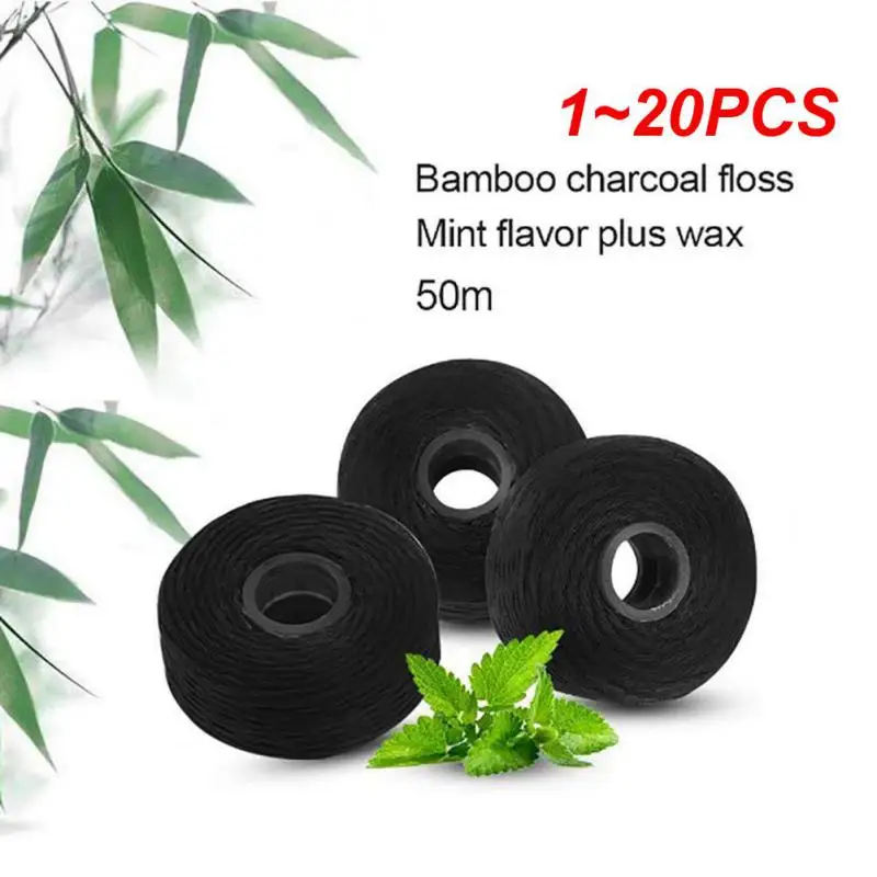 

1~20PCS Bamboo Charcoal Effective Convenient Bamboo Charcoal D Plaque Convenient Teeth Cleaning Floss Eco-friendly