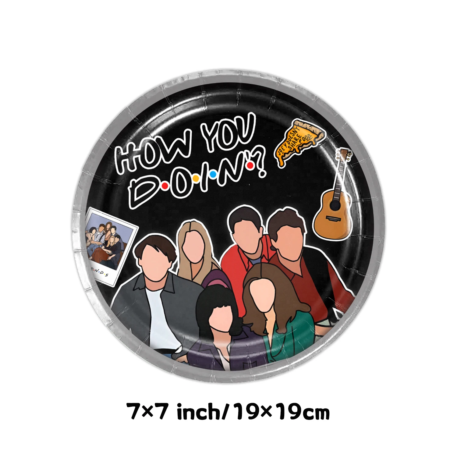 

Тематические украшения для дня рождения для друзей, одноразовая посуда, бумажные салфетки, чашки, тарелки, скатерти, соломинка