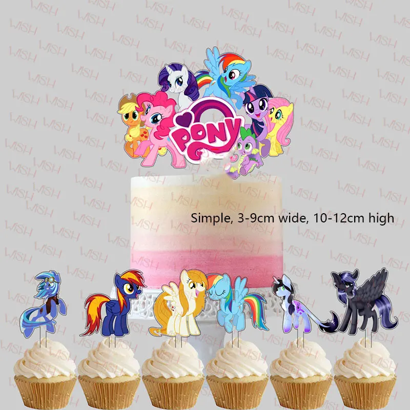 

Magic Pink Unicorn Little Poni Acrylic Cake Decor Girl Birthday Party Decoration Supplies Wed Decor Home Garden Baby Shower