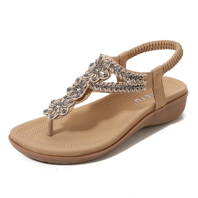 

Plus Size Women Sandals Summer Fashion Bohemian Flat Heel Sandals Women Casual Beach Outdoor Flip Flop Sandals Beach Sandals
